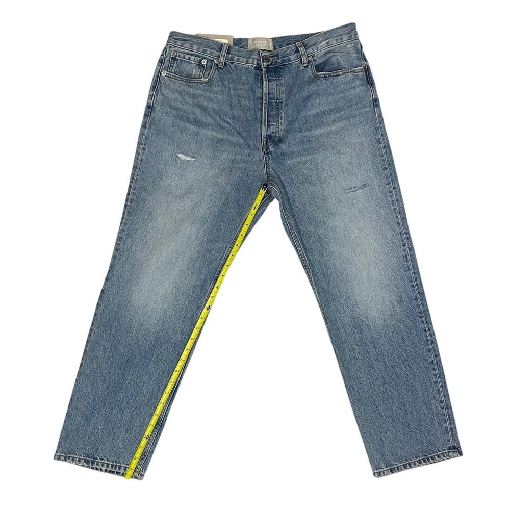 Everlane Relaxed Straight Jeans 31 NWT Light Wash Organic Cotton Denim